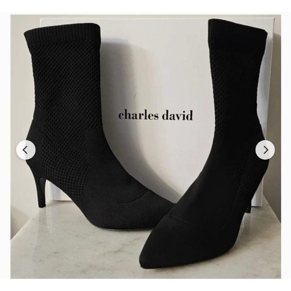 Charles David Prue Knit Sock Boots Size 9.5